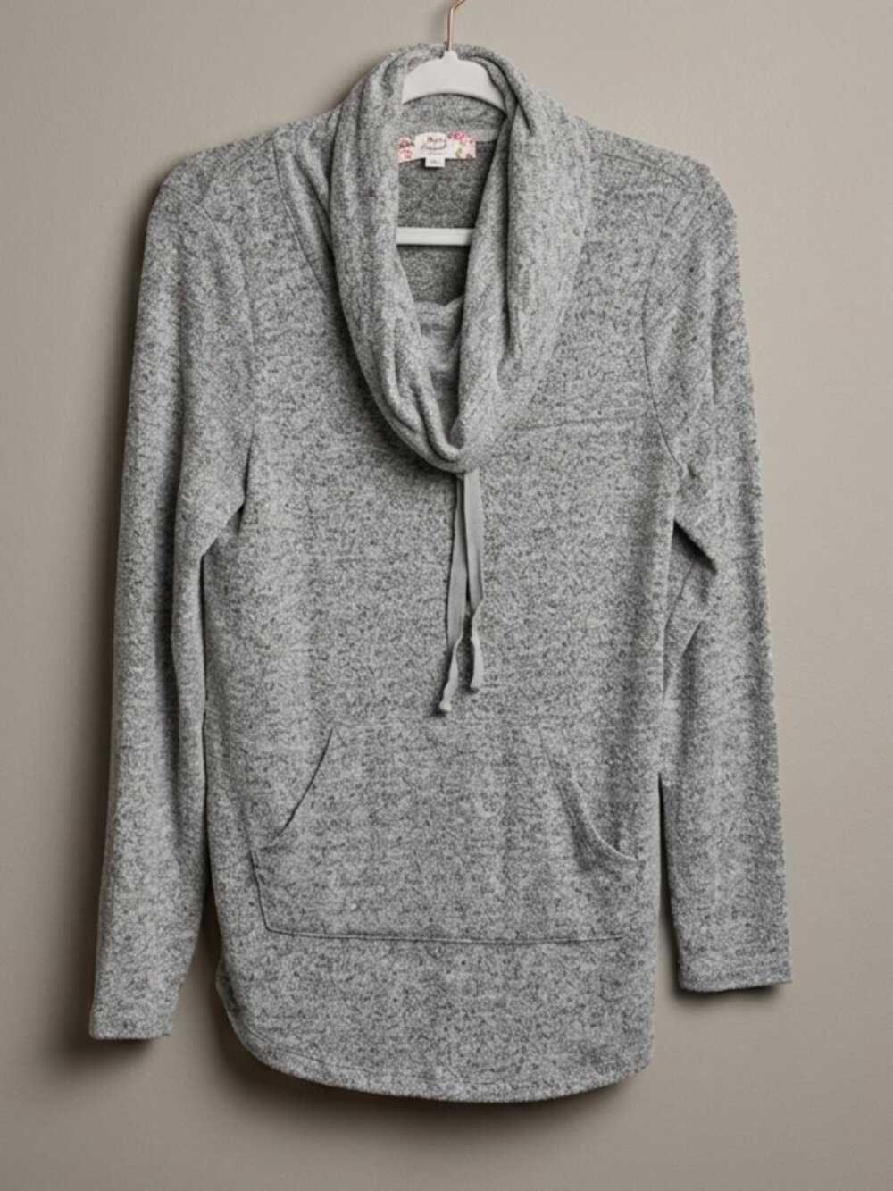 Pink Republic Heather Gray Cowl Neck Tunic Pullover S Med New Never Worn